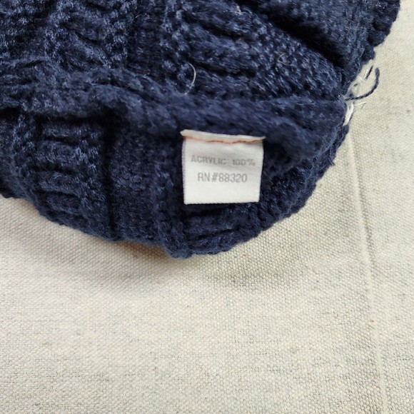 Auburn Tigers Colors Beanie One Size Fits All Blue Orange Pom Pom - Picture 5 of 7